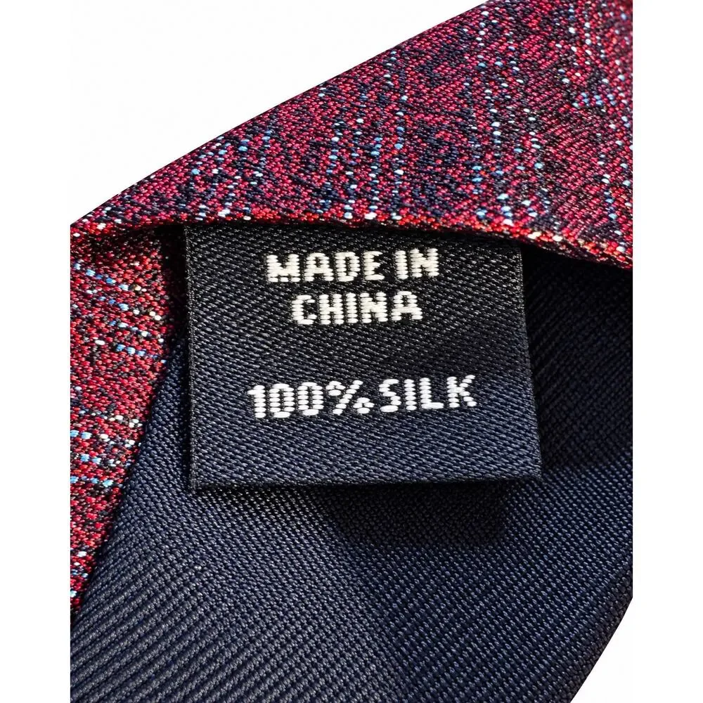 Murano Men’s 100% Silk Necktie Burgundy Gray Diagonal Stripe Classic Dress Tie